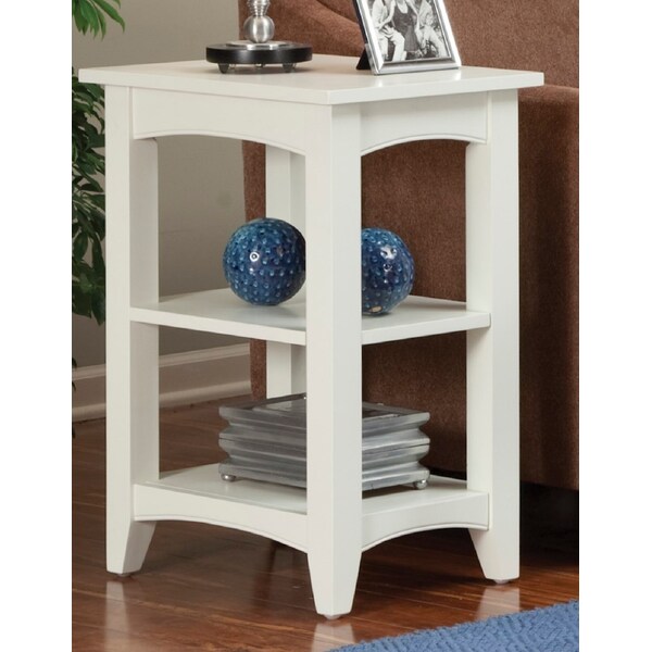 Shaker Cottage 2 Shelf End Table, Ivory